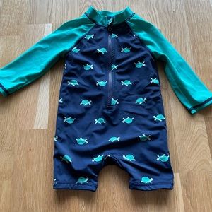 Janie and Jack Turtle Rashguard Swimsuit - 6-12mo